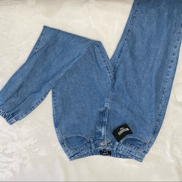 HIGH WAISTED CUFFED DENIM MOM JEANS - Picture 5 of 8